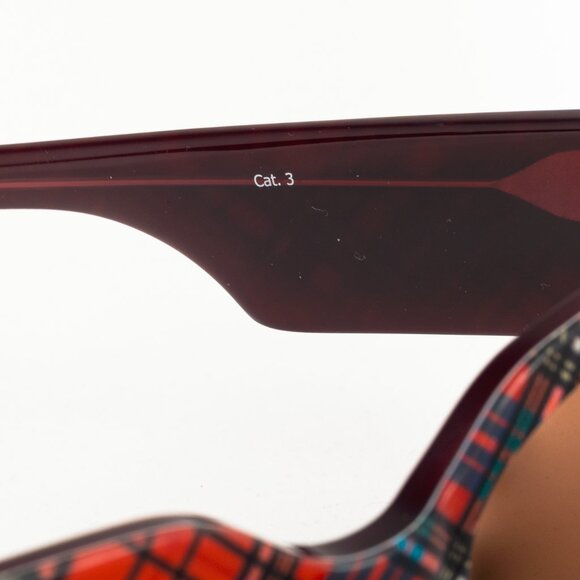 Vivienne Westwood Sun RX 01 Red-Tartan Square Sunglasses - Picture 9 of 10